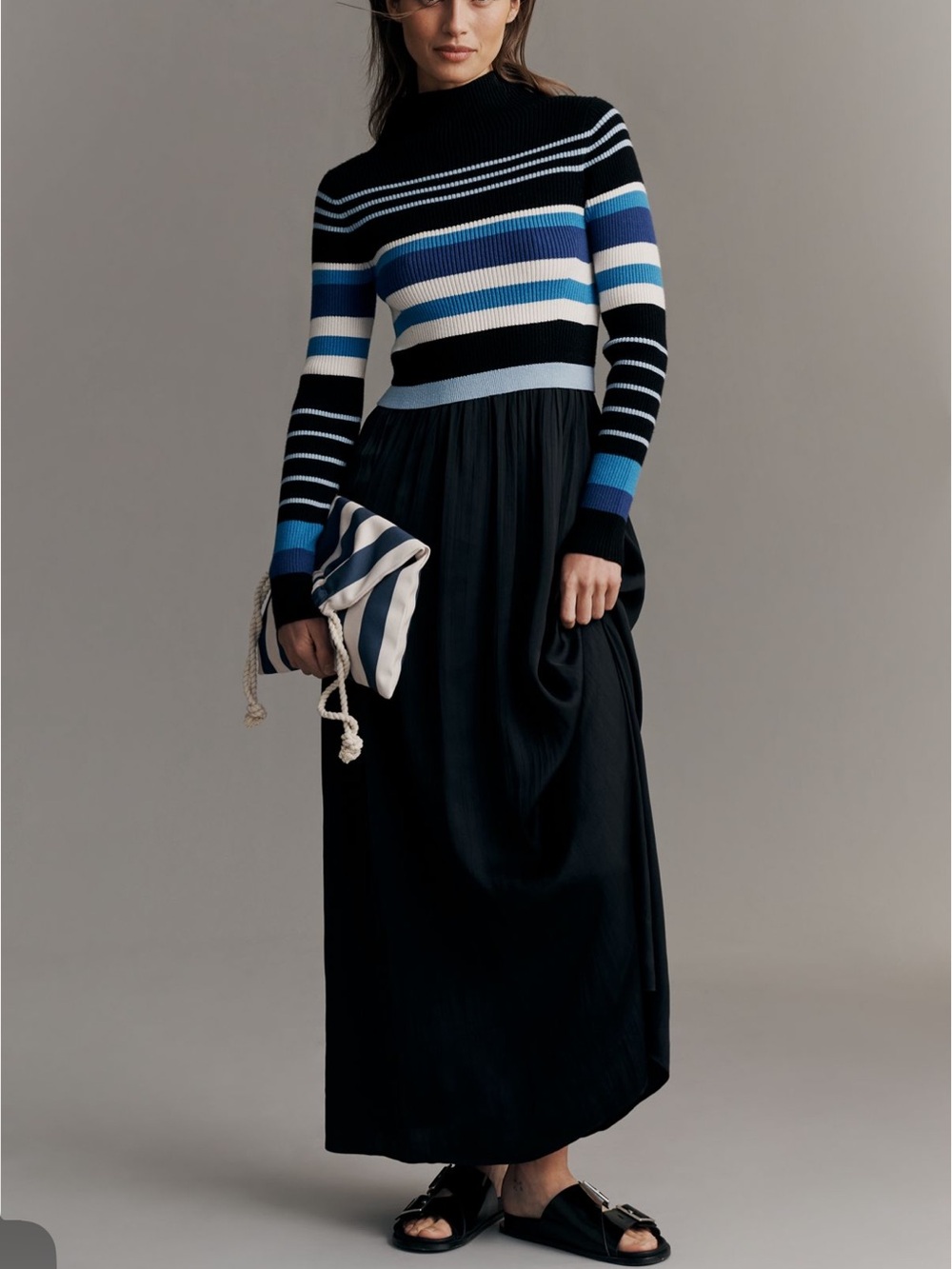 Anthropologie Thea Long Sleeve Twofer Maxi Dress NWT!